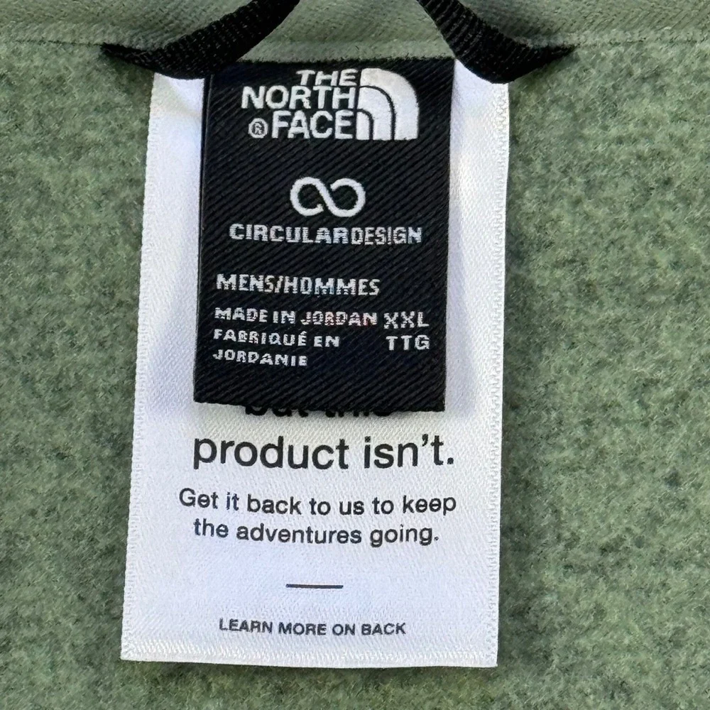 The‎ North Face Gordon Lyons 1/4 Zip Fleece Mens XXL Bark Mist Heath NWT